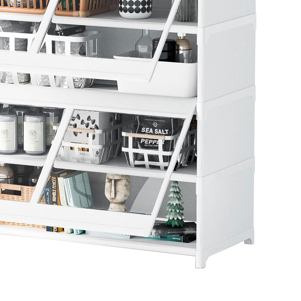 HOMLUX 5-Tier Storage Cabinet with Adjustable Shelves in White, , large