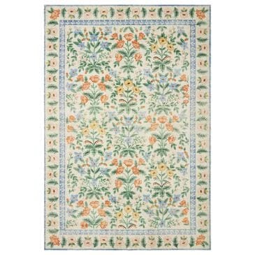Rifle Paper Co. x Loloi Eden Mughal Garden 7"6" x 9"6" Cream Area Rug, , large