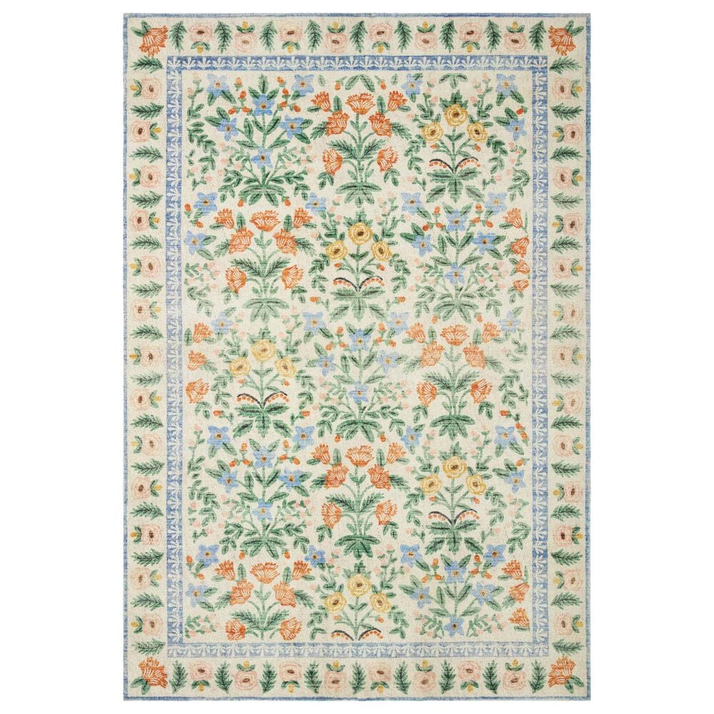 Rifle Paper Co Eden Mughal Garden 7"6" x 9"6" Cream Area Rug, , large