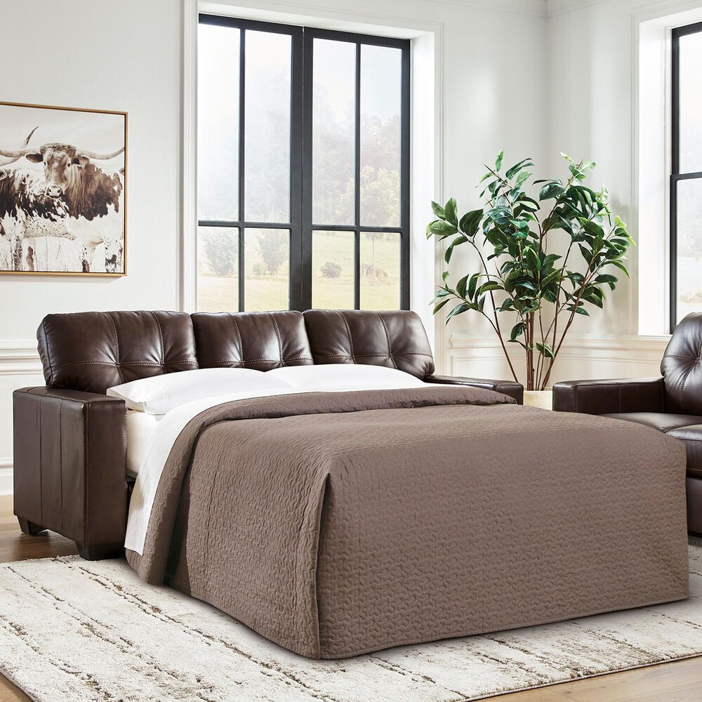 Ashley Santorine Stationary Queen Sofa Sleeper in Dark Brown, , large