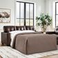 Ashley Santorine Stationary Queen Sofa Sleeper in Dark Brown, , large