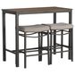 Linon Home Decor Betty 3-Piece Faux Marble Pub Set in Pewter and Grey, , large