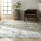 Nourison Rush 10" x 14" Ivory and Blue Area Rug, , large