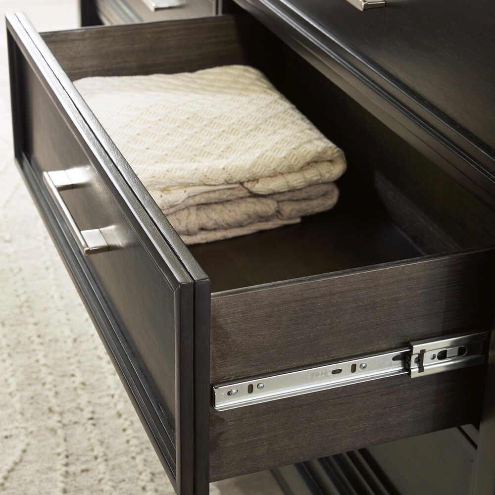 Ashley Neymorton 6-Drawer Dresser and Mirror in Dark Grayish Brown, , large