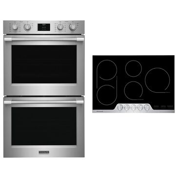 Frigidaire Professional 2-Piece Kitchen Package with 30" Double Electric Wall Oven and Electric Cooktop in Stainless Steel, , large