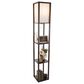 Timberlake Etagere Style Floor Lamp with 3 Tiers in Brown, , large
