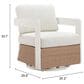Zuo Modern Gelo Outdoor Swivel Chair in White, , large