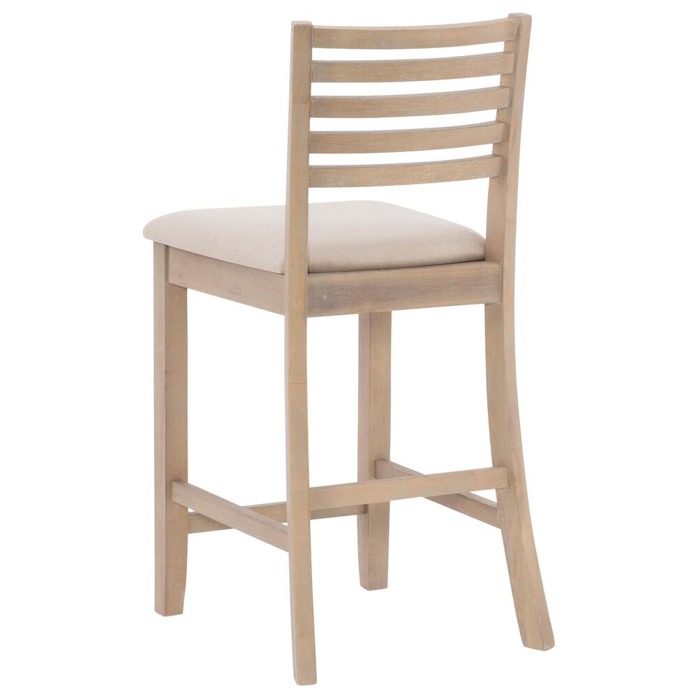 Linon Home Decor Torino Ladder Back Counter Stool in Grey Wash, , large