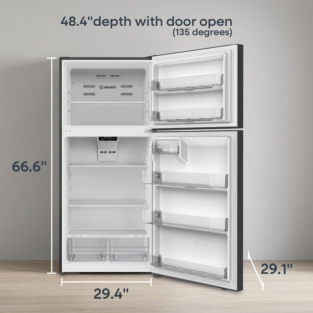 Element 18.2 Cu. Ft. Top Freezer Refrigerator in Black, , large