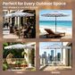 HOMLUX 10" Patio Umbrella in Gray, , large