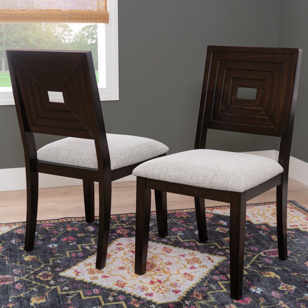 Linon Home Decor Ingrid Side Chair in Espresso (Set of 2), , large