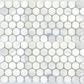 Emser Winter Frost 12" x 12" Penny Round Marble Mosaic Sheet, , large
