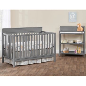 Oxford Baby Harper 2 Piece Nursery Set in Dove Gray, , large
