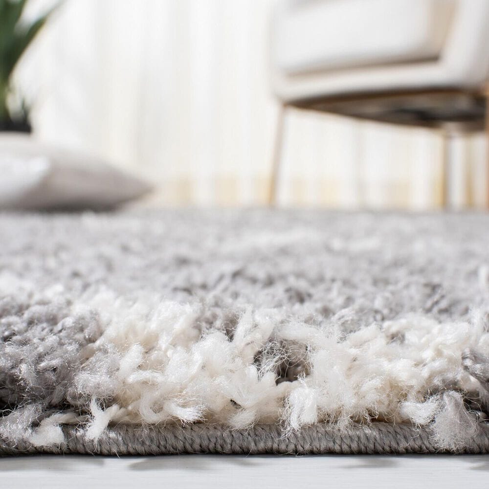 Safavieh Venus Shag VNS682J 2&#39;2&quot; x 8&#39; Grey and Ivory Runner, , large