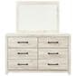 Ashley Cambeck Dresser and Mirror in Whitewash, , large