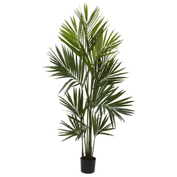 Nearly Natural Inc 7" Kentia Artificial Palm Silk Tree in Green, , large