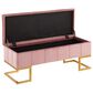 Lumisource Midas Storage Bench in Pink/Gold, , large
