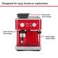 KitchenAid 2.5 Liters Semi Automatic Espresso Machine with Burr Grinder in Candy Apple Red, , large
