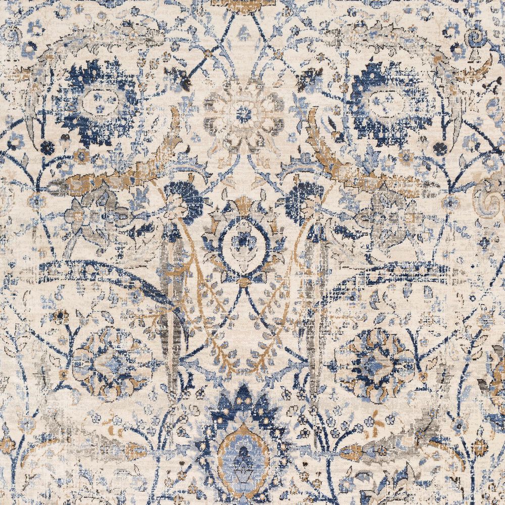 Surya Indigo IGO-2320 2&#39; x 2&#39;9&quot; Blue, Beige and White Scatter Rug, , large