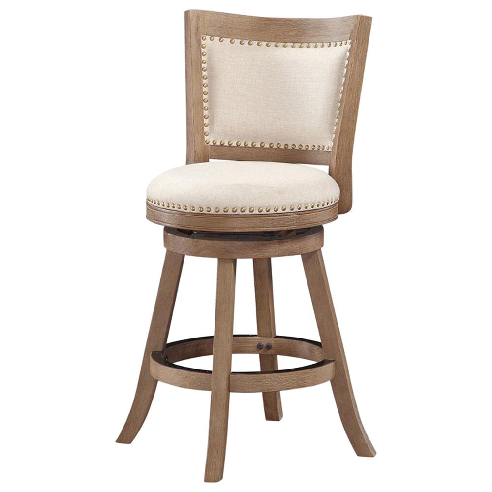Boraam Industries Melrose 24" Swivel Counter Stool in Driftwood, , large