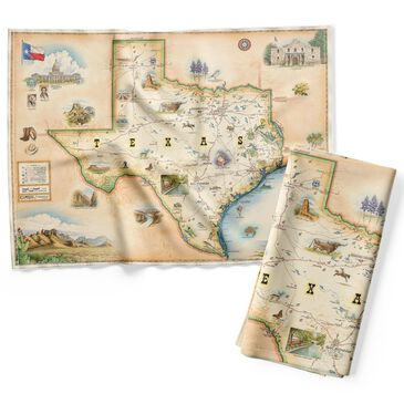 Xplorer Maps Texas State Map Kitchen Towel in Multicolor, , large
