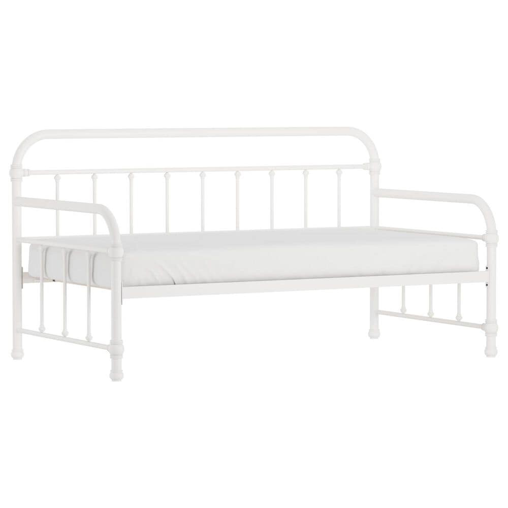Richlands Furniture Twin Metal Slat Daybed in White, , large