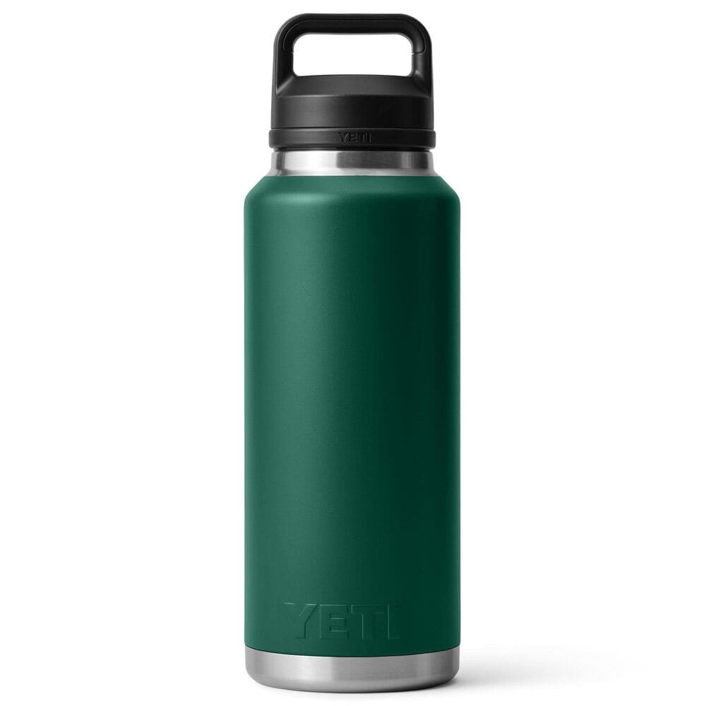 YETI Rambler 46 Oz Water Bottle with Chug Cap in Black Forest Green, , large
