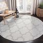 Safavieh Bermuda BMU804A 6"7" Round Ivory and Light Grey Indoor/Outdoor Area Performance Rug, , large