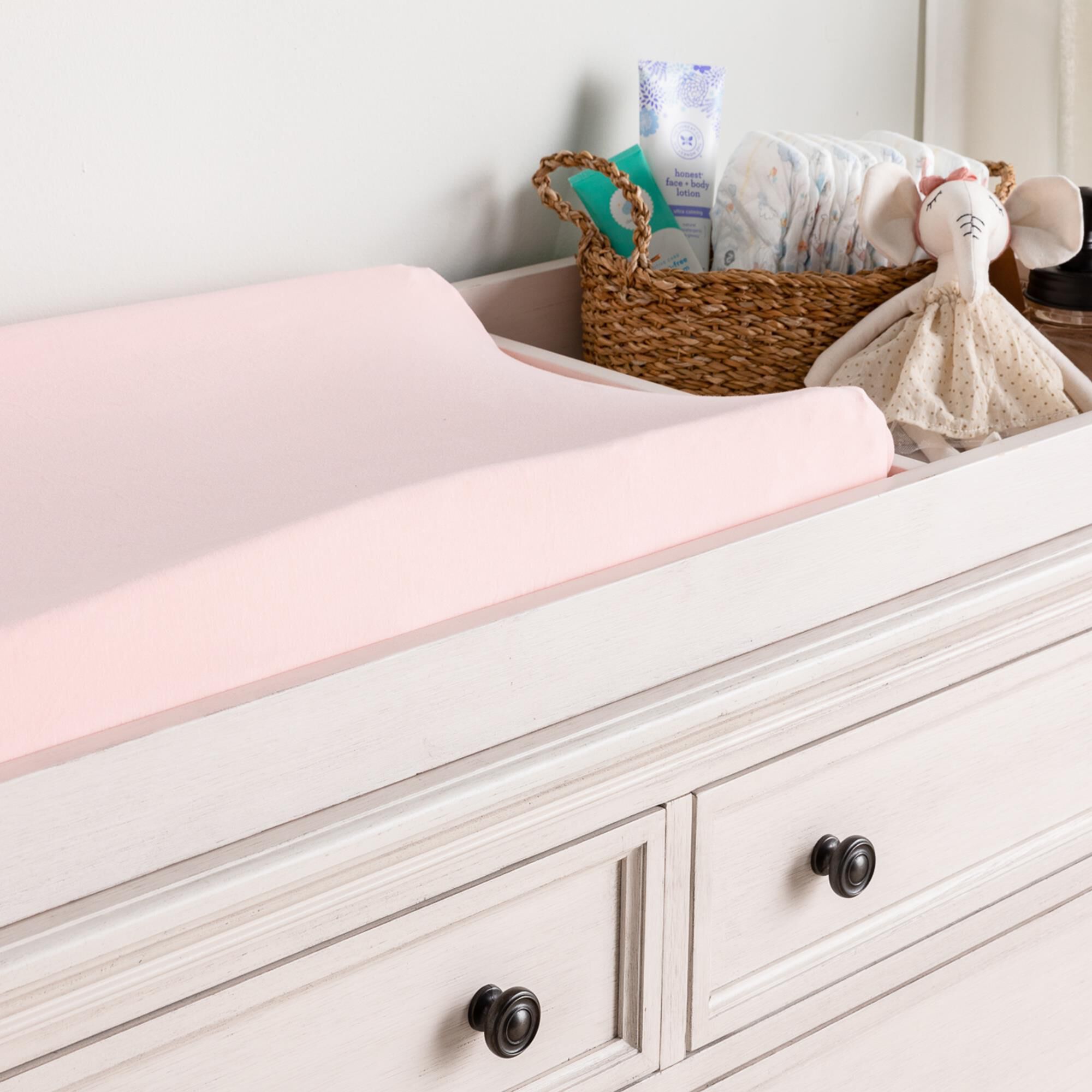 Antique white changing table discount