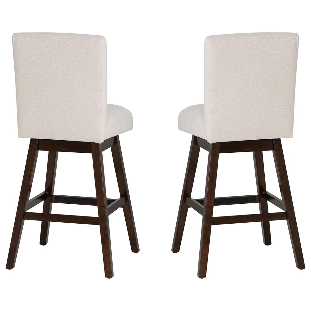 Linon Home Decor Cyrus Swivel Bar Stool in Brown (Set of 2), , large