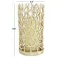 Maple and Jade 10" Decorative Coral Indoor/Outdoor Candle Lantern in Satin Gold, , large