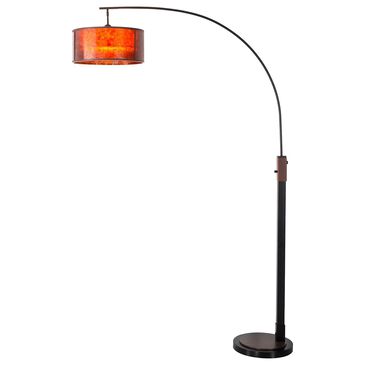 Nova Layers 1-Light Arc Lamp in Charcoal Gray and Gunmetal, , large