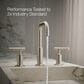 Kohler Purist Widespread Bathroom Sink Faucet with Lever Handles and High Gooseneck Spout in Vibrant Brushed Nickel, , large