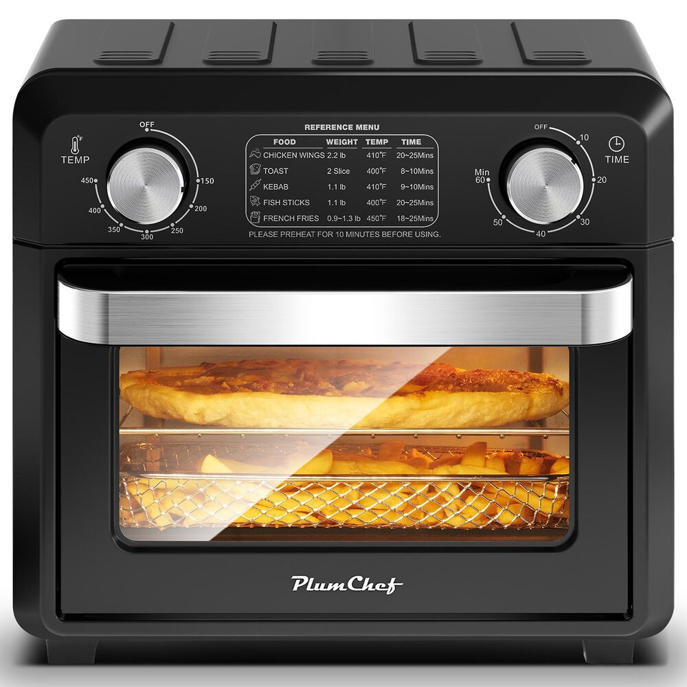 HOMLUX 11 Qt Air Fryer Toaster Oven in Black, , large
