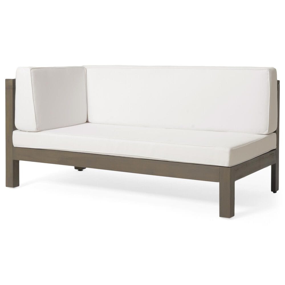 Hearth and Haven Brava 4-Piece Outdoor Sectional Set in White, , large
