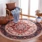 Safavieh Riviera 6"7" Round Ivory and Blue Area Rug, , large
