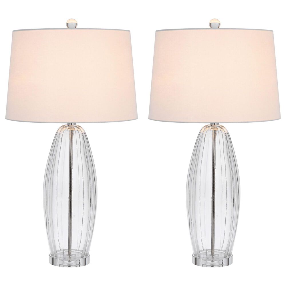 Cal Lighting Raisio Table Lamp in Clear and Chrome (Set of 2), , large