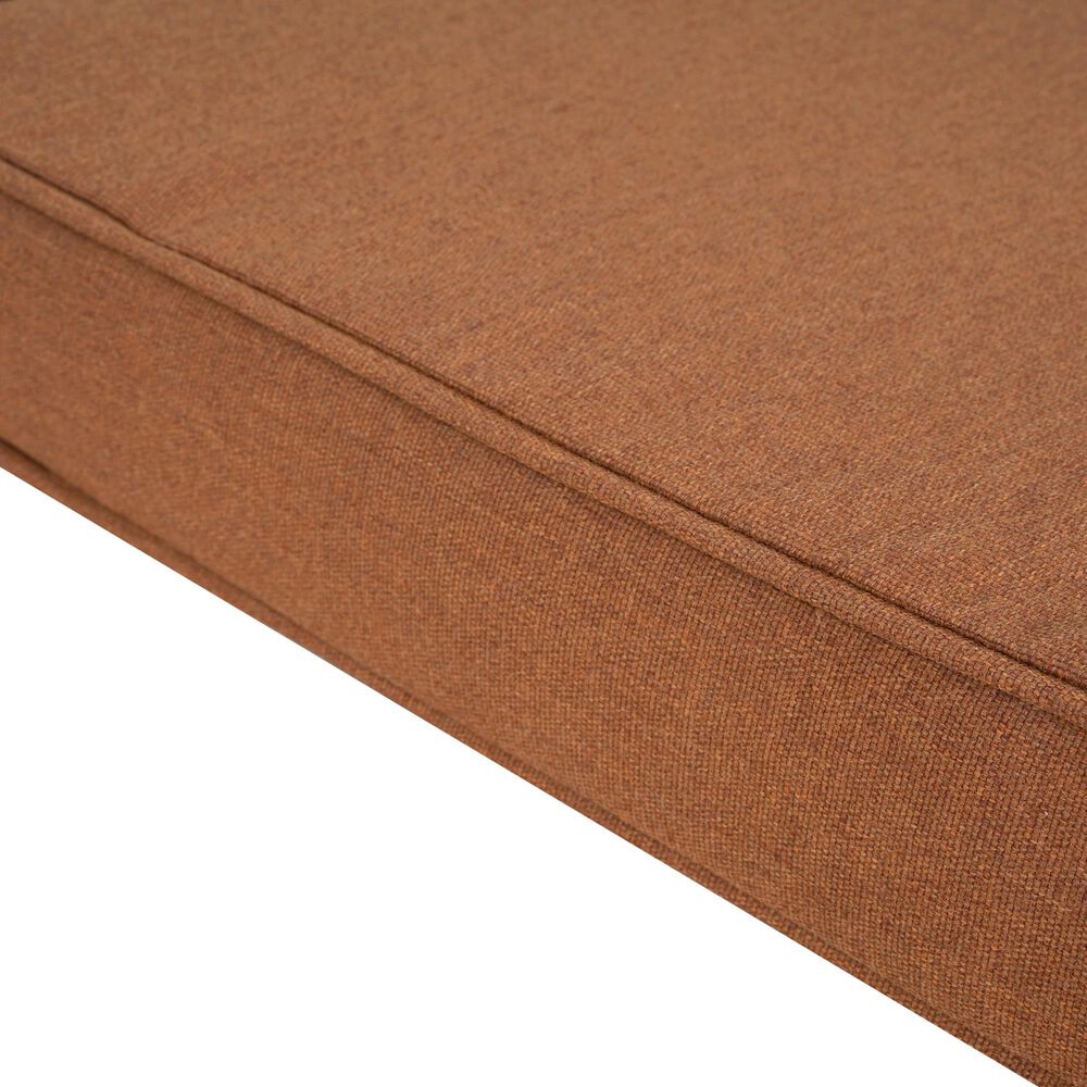 Hearth and Haven Noah19" x 19" Outdoor Dining Chair Cushion with Water-Repellent Fabric and Secure Ties in Orange, , large
