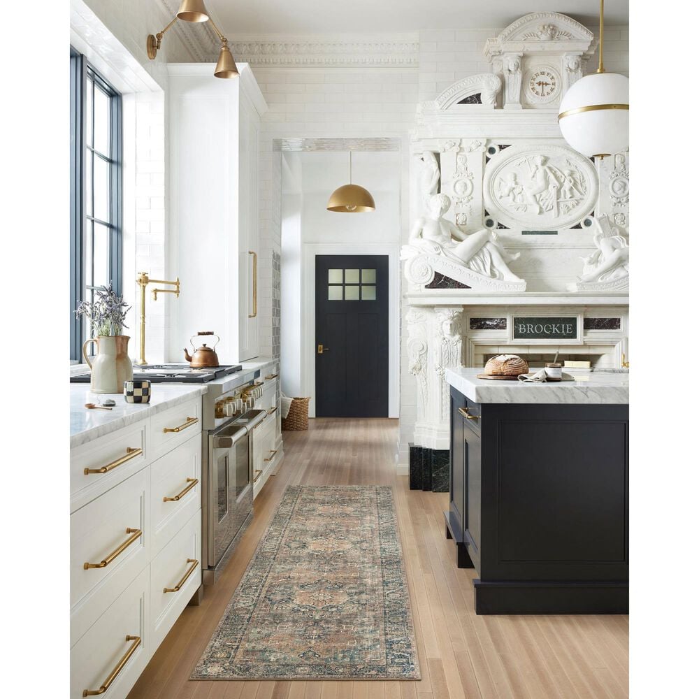 Loloi II Margot 2&#39;6&quot; x 11&#39;6&quot; Terracotta and Lagoon Runner, , large