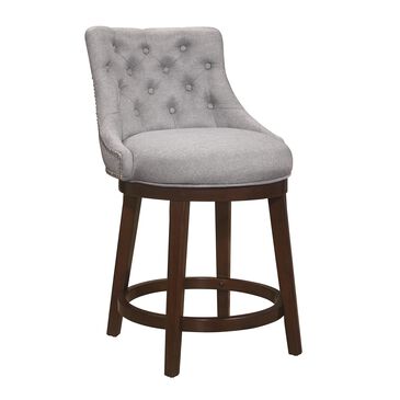 Richlands Furniture Tufted Swivel Counter Stool in Gray and Chocolage, , large