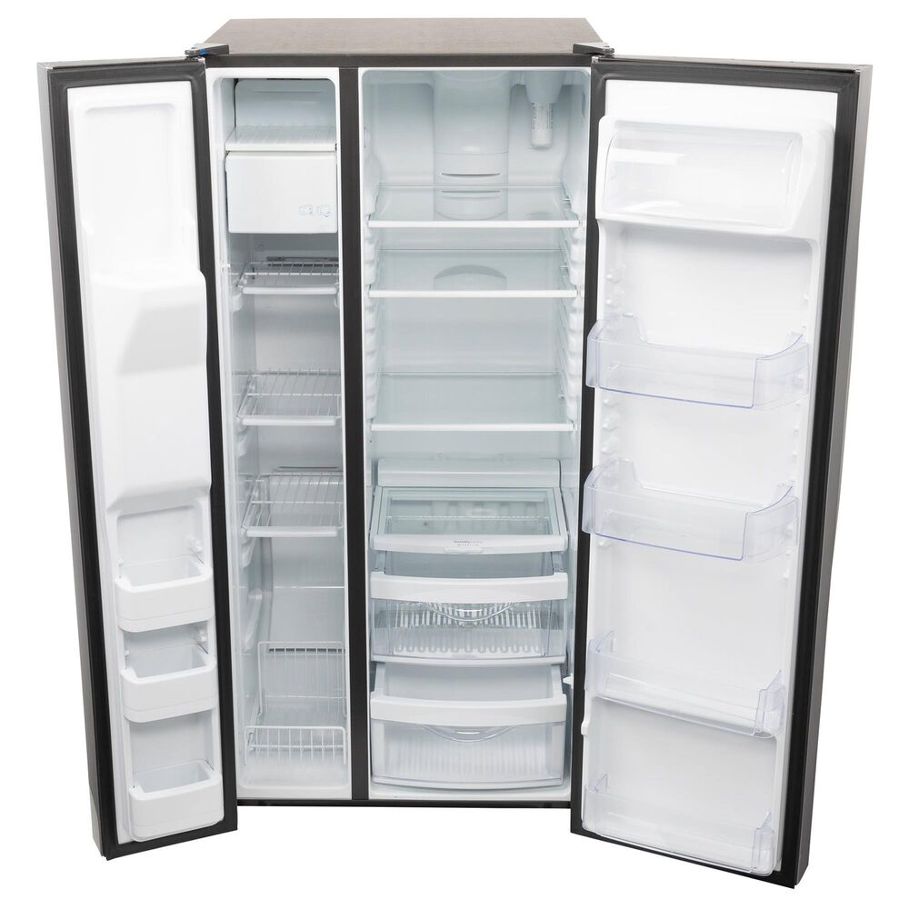GE Appliances 23 Cu. Ft. Side by Side Refrigerator with External Dispenser in Fingerprint Resistant Stainless Steel, , large