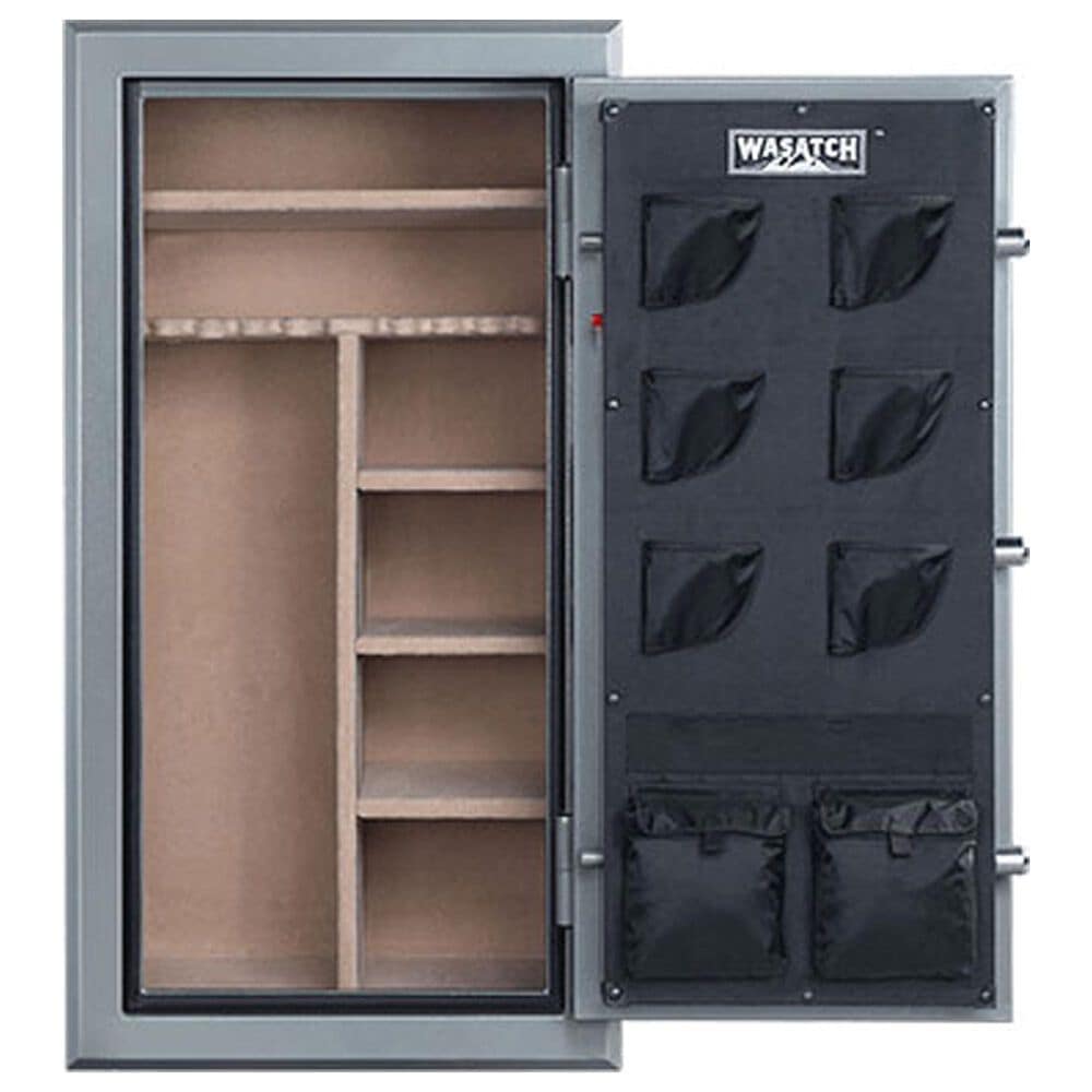 Wasatch 40-Gun Fireproof and Waterproof Safe with Electronic Lock in Gray, , large