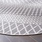 Safavieh Cabana CBN652A 6"7" Round Ivory and Grey Area Performance Rug, , large