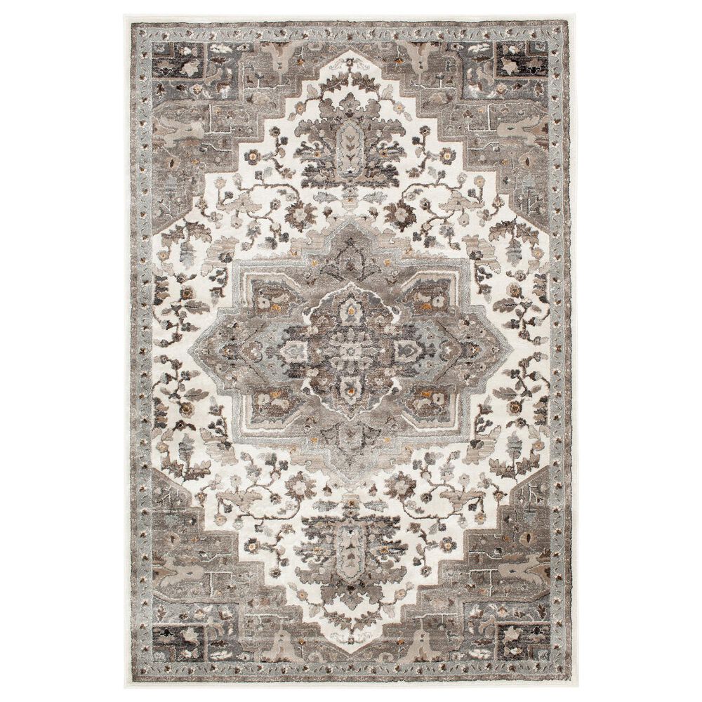 Central Oriental Adore Tansey 9266WR 5' x 8' Whitecap and Greige Area Rug, , large