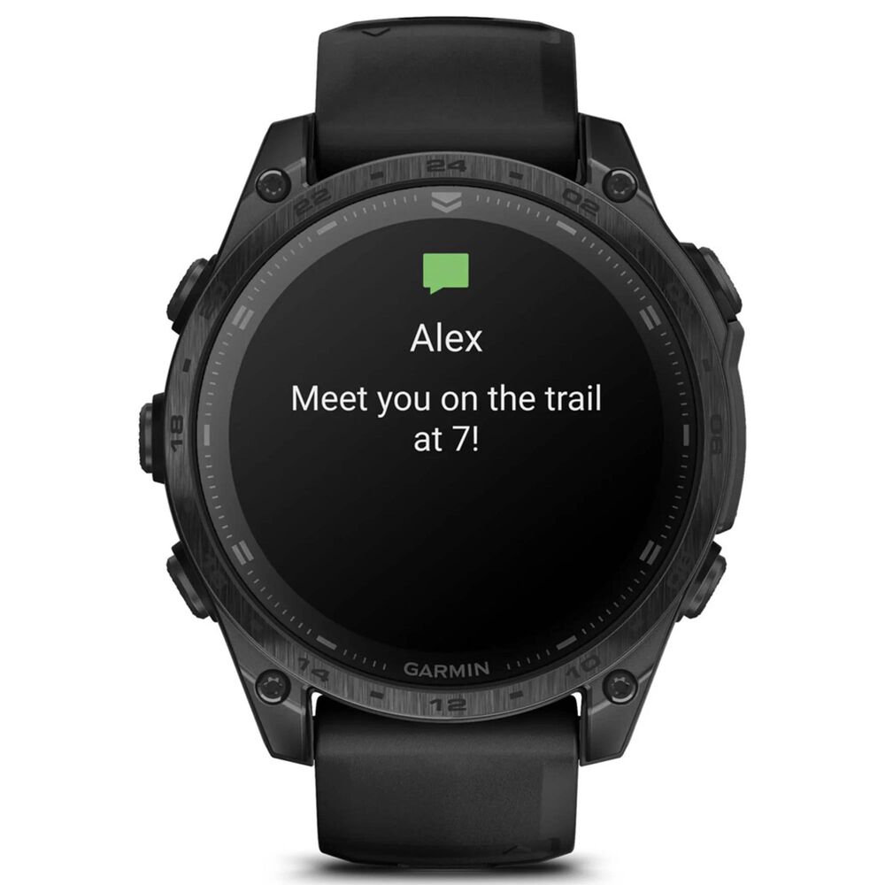 Garmin Tactix 8 AMOLED Smartwatch 47 mm Black Case with Black and Pebble Gray Band, , large