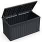 HOMLUX 230-Gallon Outdoor Storage Deck Box with Lockable Lid in Black, , large