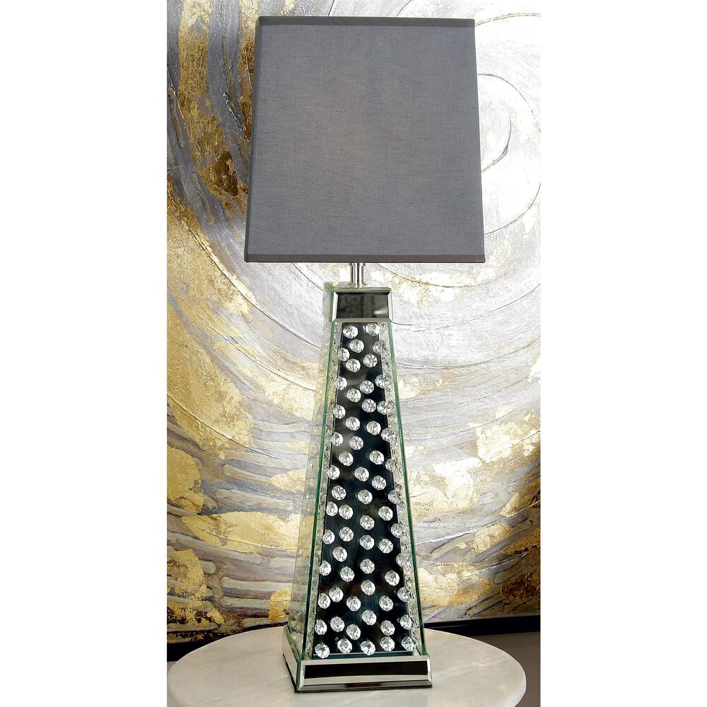 Maple and Jade Glam Table Lamp in Clear and Silver, , large