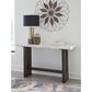 Ashley Burkhaus Sofa Table in White and Dark Brown, , large