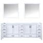 Lexora Home Jacques 84" Double Bathroom Vanity Cabinet Only in Distressed Grey and 34" Mirrors, , large