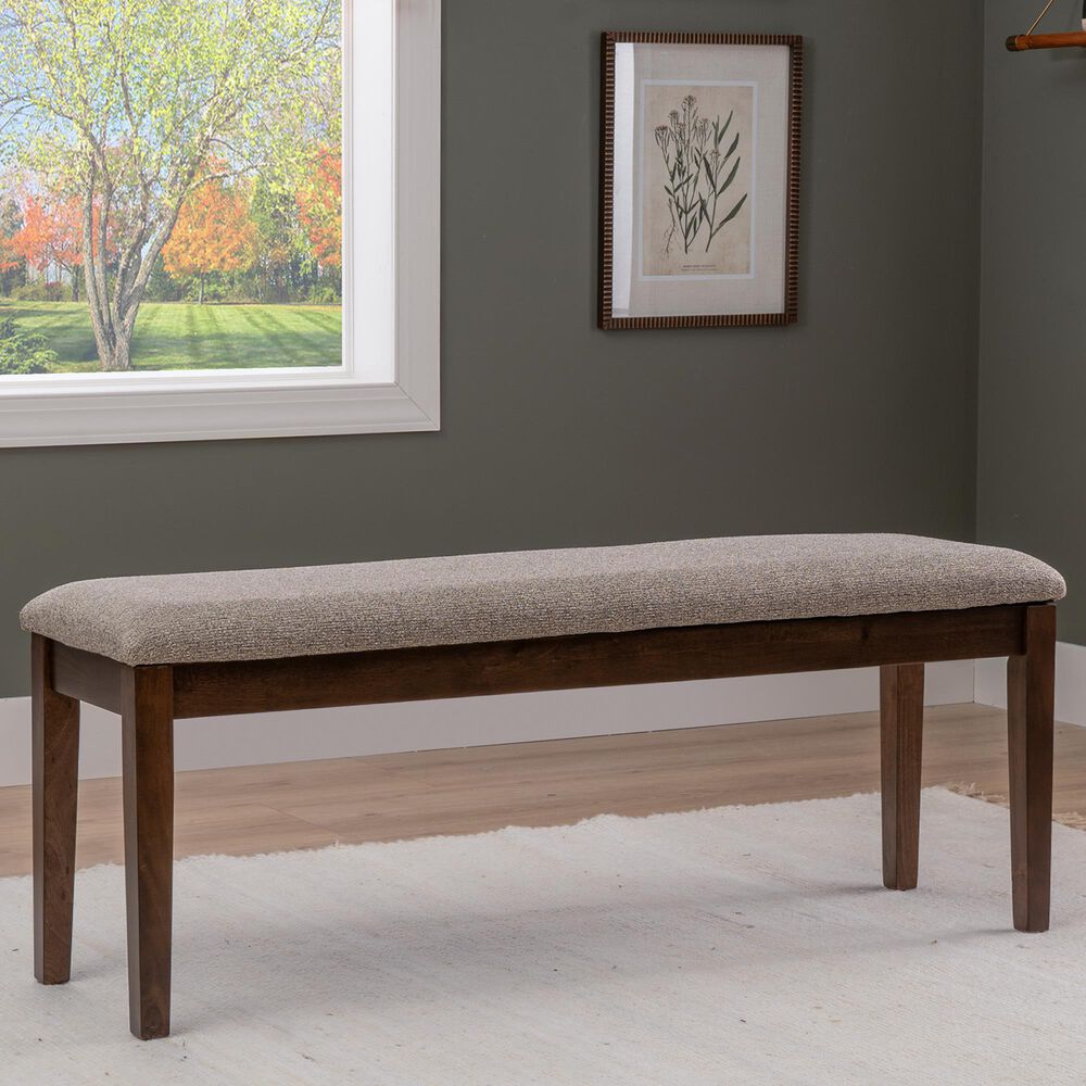 Linon Home Decor Drury Bench in Warm Brown, , large